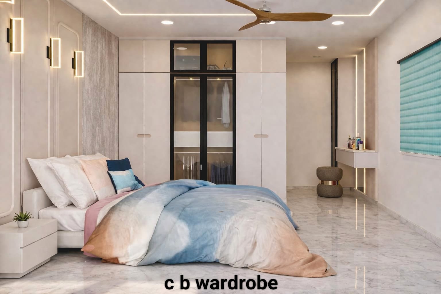 Modern bedroom interior design in Proddatur